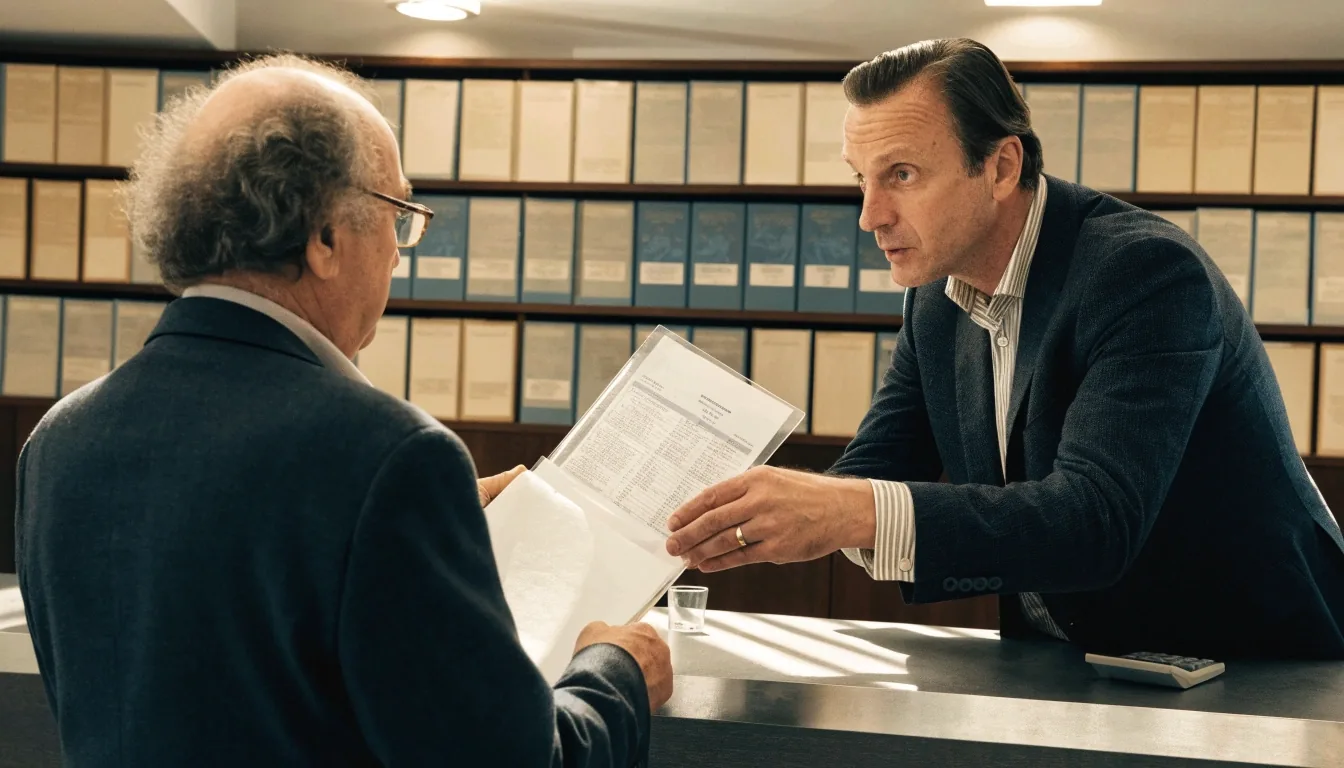 Consulenza tra un professionista e un lavoratore in un piccolo ufficio
